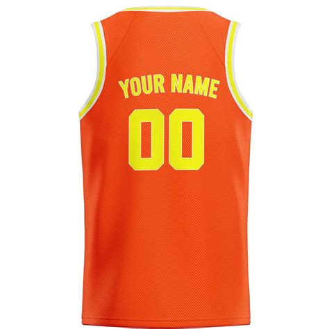 Custom Basketball Jersey Orange Yellow Design All names and numbers of ...