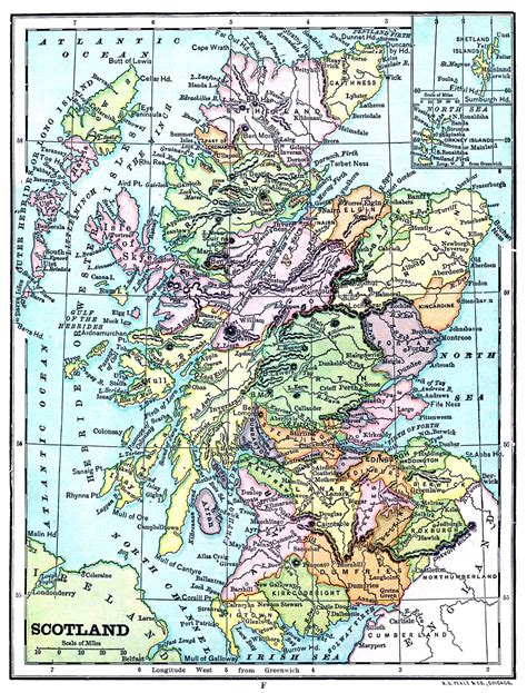 Printable Map Of Scotland