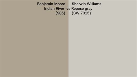 Benjamin Moore Indian River 985 Vs Sherwin Williams Repose Gray Sw