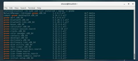 Cómo listar los paquetes instalados en CentOS Linux Hint Arquidia