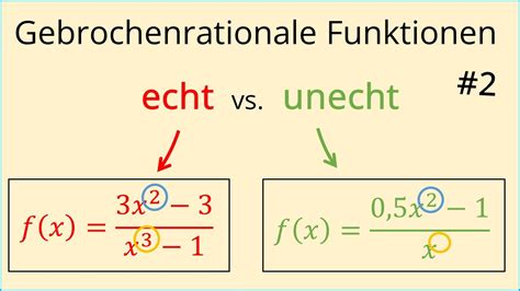 Echte Und Unechte Gebrochenrationale Funktionen Z Hlerexponent Vs