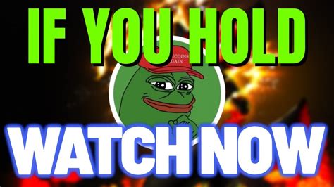 Pepe Holders Need To Watch This Now Will We Pump In August Pepe