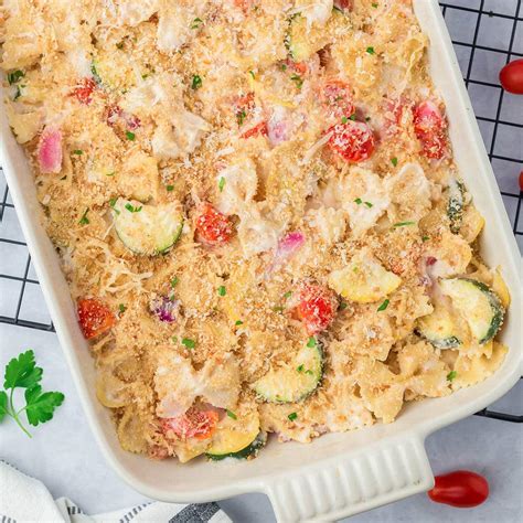 Creamy Vegetable Pasta Primavera Casserole Recipe Bowl Me Over