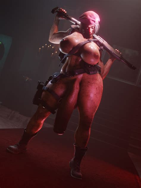 Resident Evil Hot Hentai Huge Cock Big Muscles Showing Off Nude