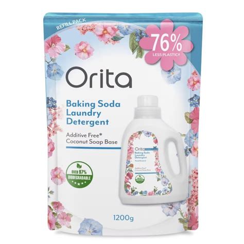 Orita Baking Soda Laundry Detergent 1 5kg 1500g Normal Rose Lavender Floral Anti Bacterial