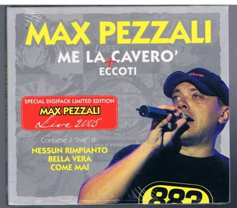 883 Max Pezzali Me La Cavero Eccoti Live Cd Singolo Single Cds