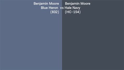 Benjamin Moore Blue Heron Vs Hale Navy Side By Side Comparison