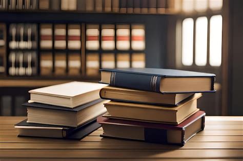 Premium Photo A Stack Of Books On A Desk With The Word Law On The Cover