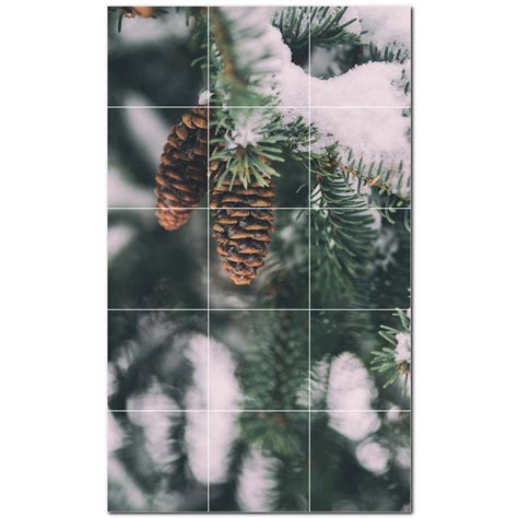 Picture-Tiles.com 36" x 60" Ceramic Winter Photo Decorative Mural Tile