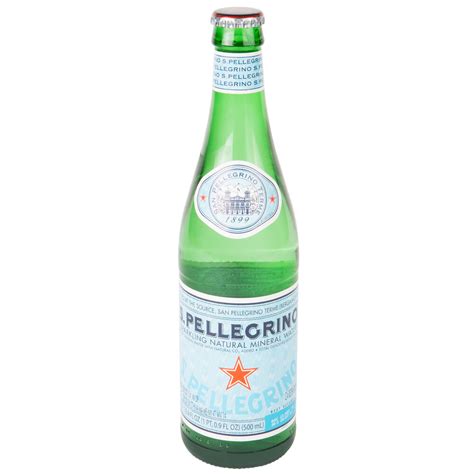 San Pellegrino 500 ML Glass Bottle Sparkling Natural Mineral Water 24