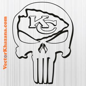 Kansas City Chiefs Punisher Skull SVG Skull PNG