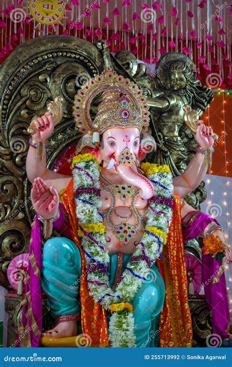 beautiful idol  lord ganesha stock photo image  asian festive