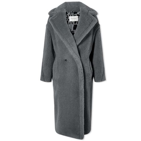 Max Mara Runway Teddy Coat Dark Grey END US