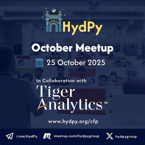 Hydpy Collaborates With Tiger Analytics October Meetup October 2025