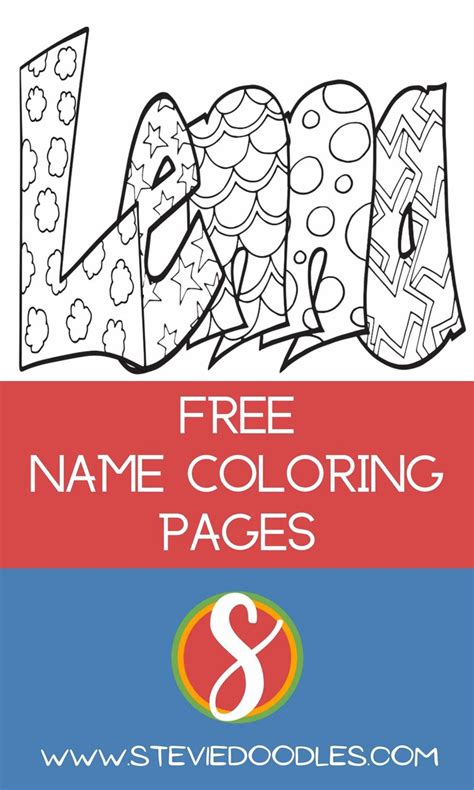 Lenna Free Name Coloring Page — Stevie Doodles