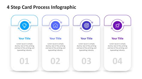 step card process infographic powerpoint template slidefeast