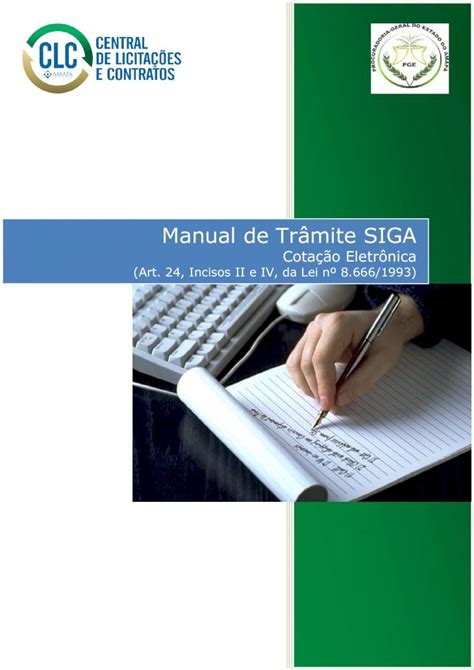 PDF Manual de Trâmite SIGA Manual de Trâmite Operacional Cotação