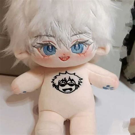Jujutsu Anime Kaisen Satoru Gojo 20cm Nude Plush Doll Toys Soft Stuffed Plushie Ie Shopee