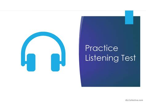 A1 Listening Test General Listening English ESL Powerpoints