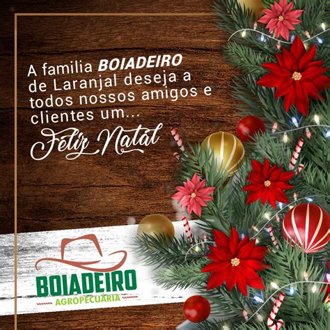 Mensagem de Feliz Natal da Boiadeiro Agropecuária de Laranjal a todos o