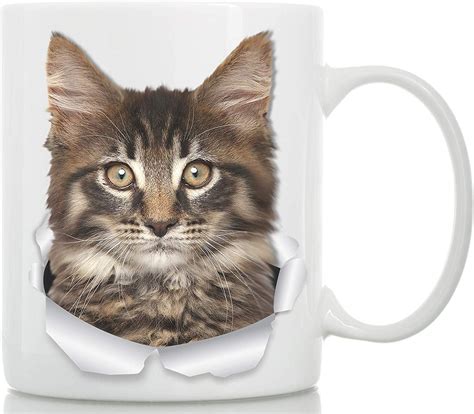 Maine Coon Cat Mug Tabby Maine Coon Kitten Ceramic Coffee Mug