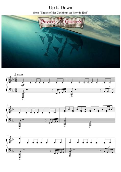 Up Is Down Pirates Of The Caribbean At World S End Sheet Music For