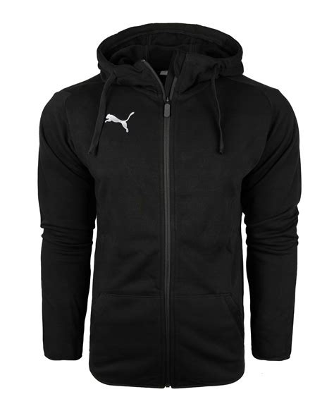 2950 BLUZA MĘSKA PUMA ROZPINANA Z KAPTUREM BAWEŁNIANA CZARNA SPORTOWA L