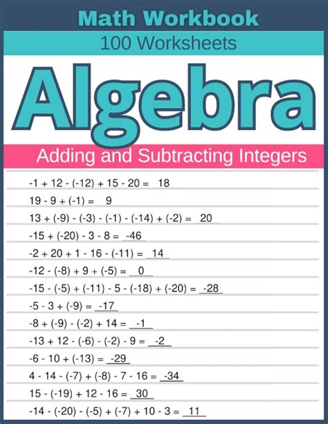 Adding And Subtracting Mixed Integers From 15 To 15 25 Questions Worksheets Library