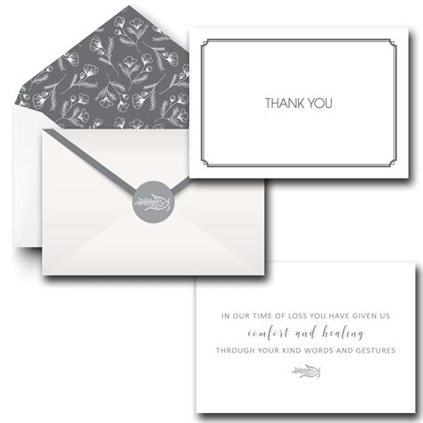 Buy Funeral Thank You Cards With Envelopes Set Of 20 Bulk 4x6 Sympathy