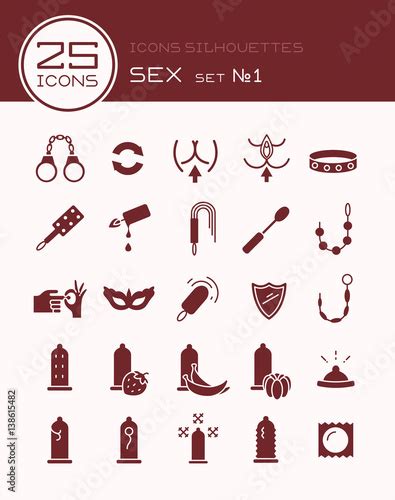 Icons Silhouettes Sex Set №1 Stock Image And Royalty Free Vector