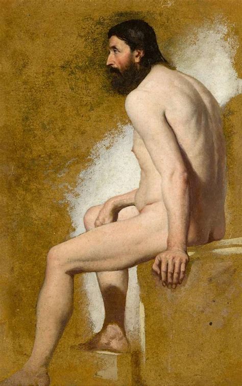 William Etty STUDY OF A BEARDED MALE NUDE PICRYL Public Domain Search