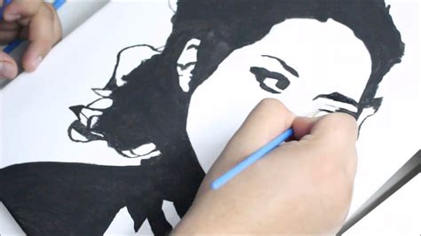 Speed Painting Marion Cotillard Contrast No Stencil Monkeyshaper