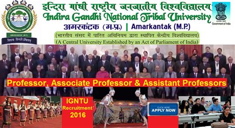 FACULTY VACANCY IN IGNTU RECRUITMENT 2016