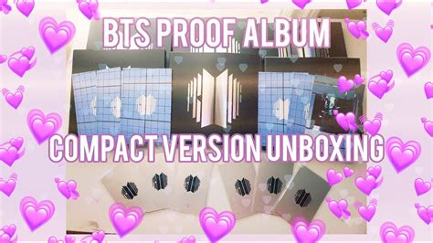 Unboxing Bts Proof Album Compact Version Youtube