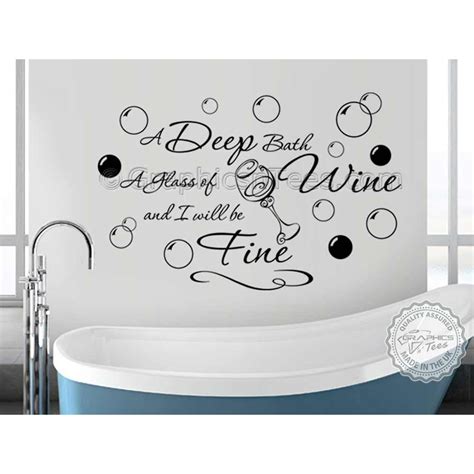 All Our Wall Art Designs : Bathroom Wall Sticker Quote, Deep Bath Glass ...