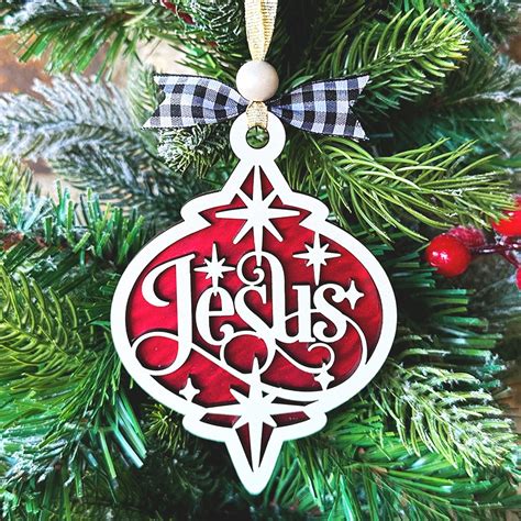 Jesus Christmas Ornament – Glowforge Shop