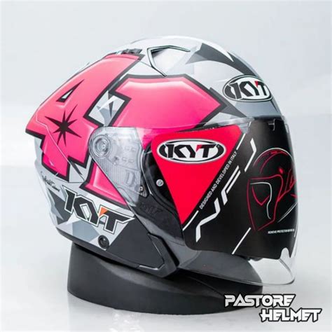 Jual Helm Kyt Nfj Espargaro Replica Matt Greey Doube Visor