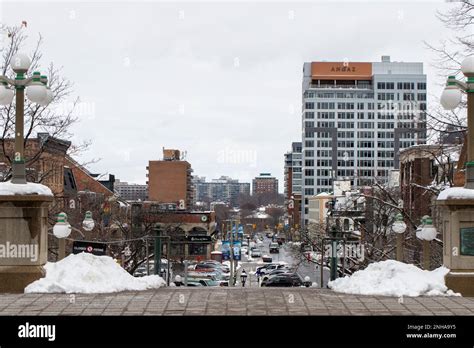 Ottawa, Canada - January 23, 2023: City view with downtown in York ...