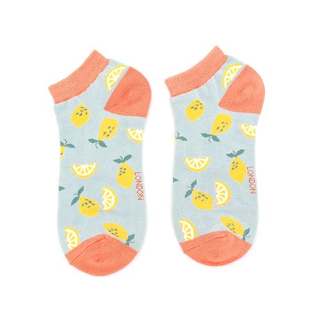 Miss Sparrow Socken Low Zitronen Hellblau Akubu Ch