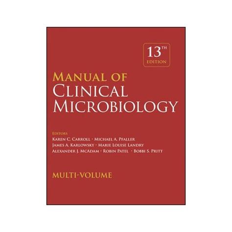 Manual Of Clinical Microbiology Volume Set Th Edition Nobel