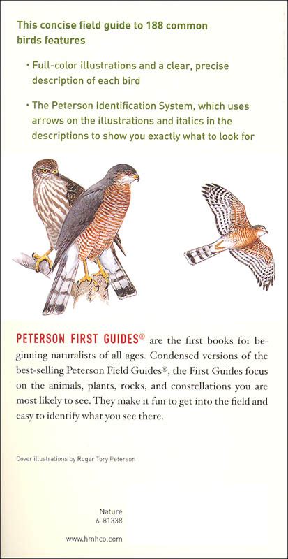 Peterson First Guide To Birds Of North America Houghton Mifflin