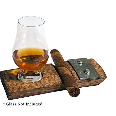 Barrel Cigar And Glencairn Holder Whiskey Accessories