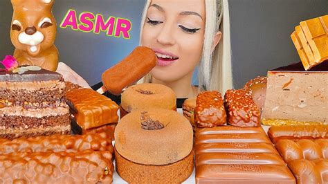 Asmr Eating Chocolate Candy Bars Ice Cream Cake Milka 초콜릿 디저트 케이크