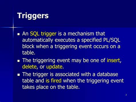 Ppt Cpsc 4670 Database Security And Auditing Oracle Pl Sql Triggers Powerpoint Presentation