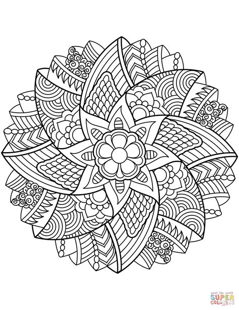 Blomster Mandala Tegninger Til Print