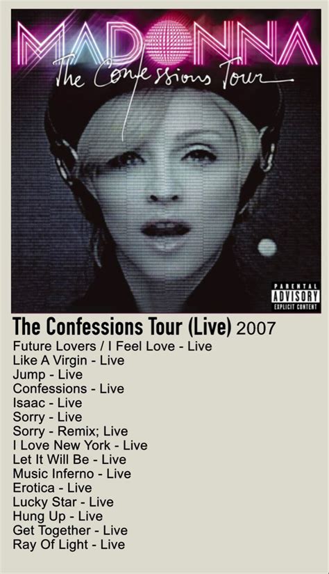 Madonna Confessions Tour Poster