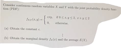 Answered Onsider Continuous Random Variables X Bartleby