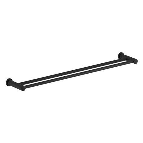 Damixa Silhouet Double Towel Rail Matt Black Reuter