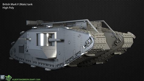 Artstation British Mark V Tank