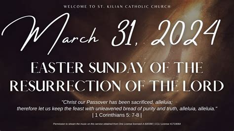 March 31 Easter Sunday The Resurrection Of The Lord Youtube